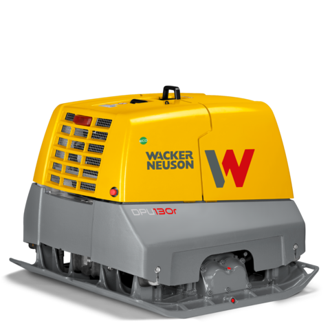 Reversible vibratory plates