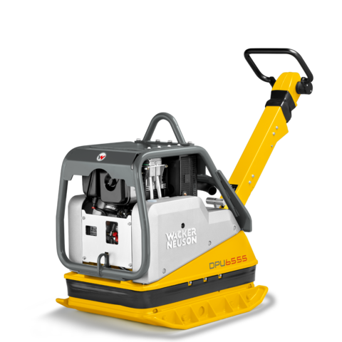 Reversible vibratory plates